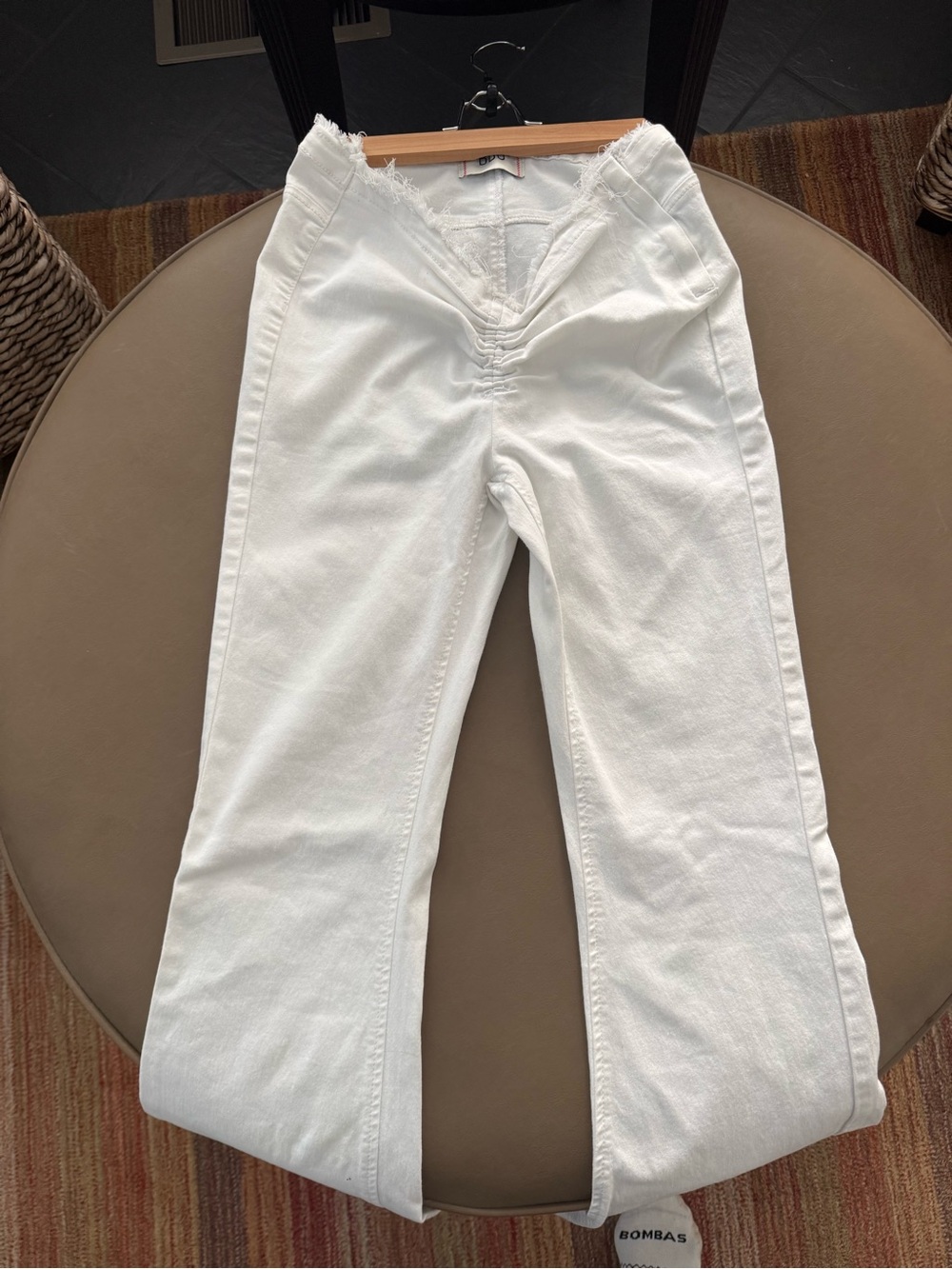BDG Ruched V-Front Flare Jean